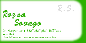 rozsa sovago business card